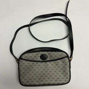 Gucci Micro GG Crossbody, Navy Piping (COA Included)